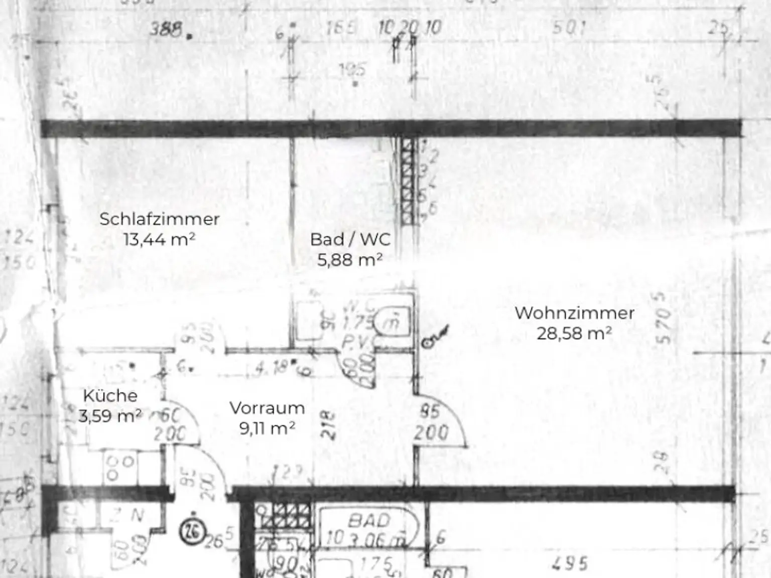 Exklusive teilmöblierte Zwei-Zimmer-Wohnung in Zentrumsnähe beim Naschmarkt