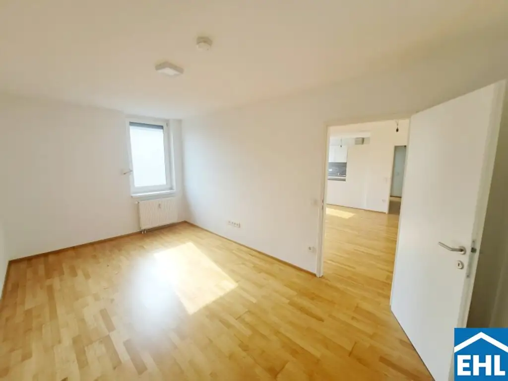 Innenhofseitige 2-Zimmer-Wohnung nahe dem Millennium Tower