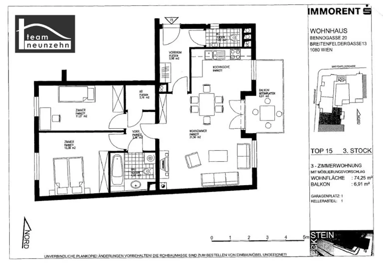 Ihr neues Zuhause in 1080 Wien: 3-Zimmer Wohnung inkl. Einbauküche und Balkon!