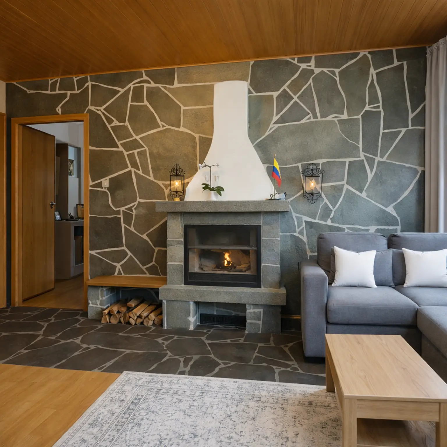 Wohnzimmer KI generiert