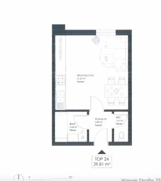 Sonnige Wohnung- Nähe Zentrum und dem Bahnhof- in nur 16 Minuten mit der S-Bahn zur U6 Wien Meidling