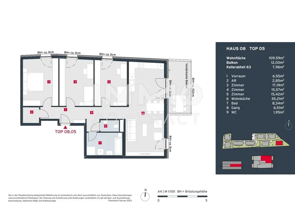 Geräumig - hell- modern - ruhig: 4-Zimmer-Wohnung mit großem Balkon - provisionsfrei!