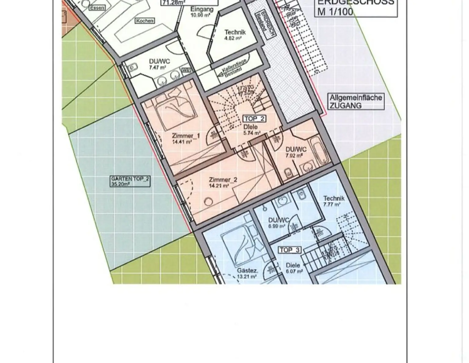TELFS (Neubau/Erstbezug) - Reihenhaus Top 2 - Belagsfertig inkl. Grundanteil