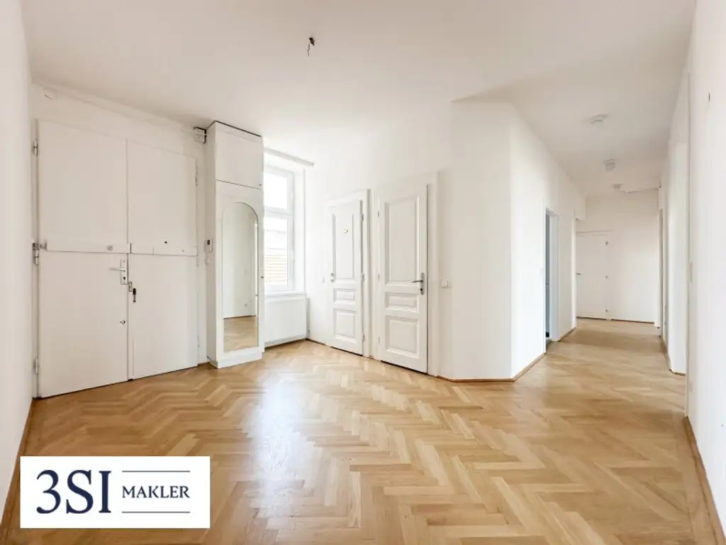 Elegante 4-Zimmer-Altbauwohnung mit Weitblick - in Top-Lage des 4. Bezirks beim Wiener Hauptbahnhof