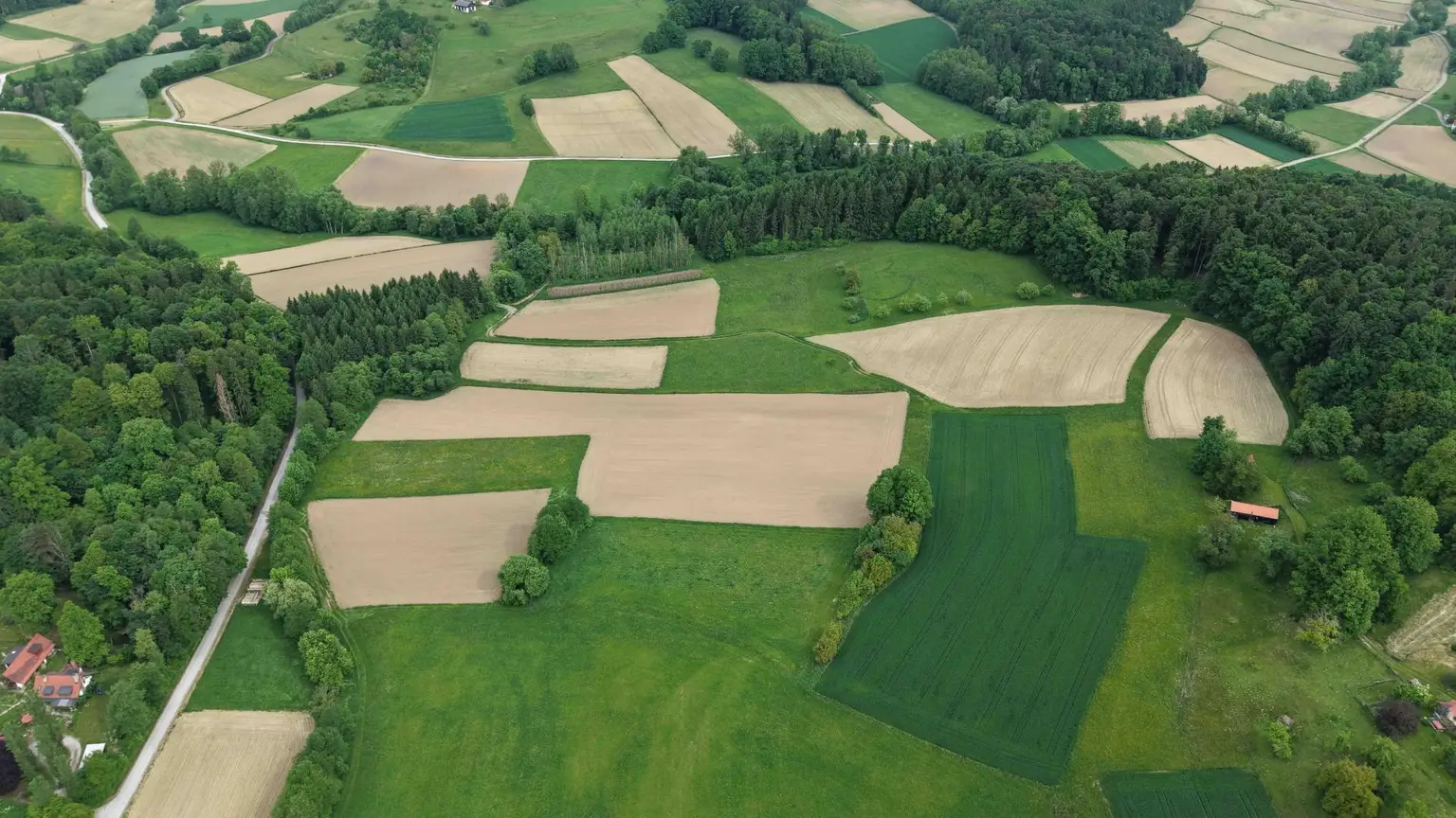 Luftbild - Grundstücke