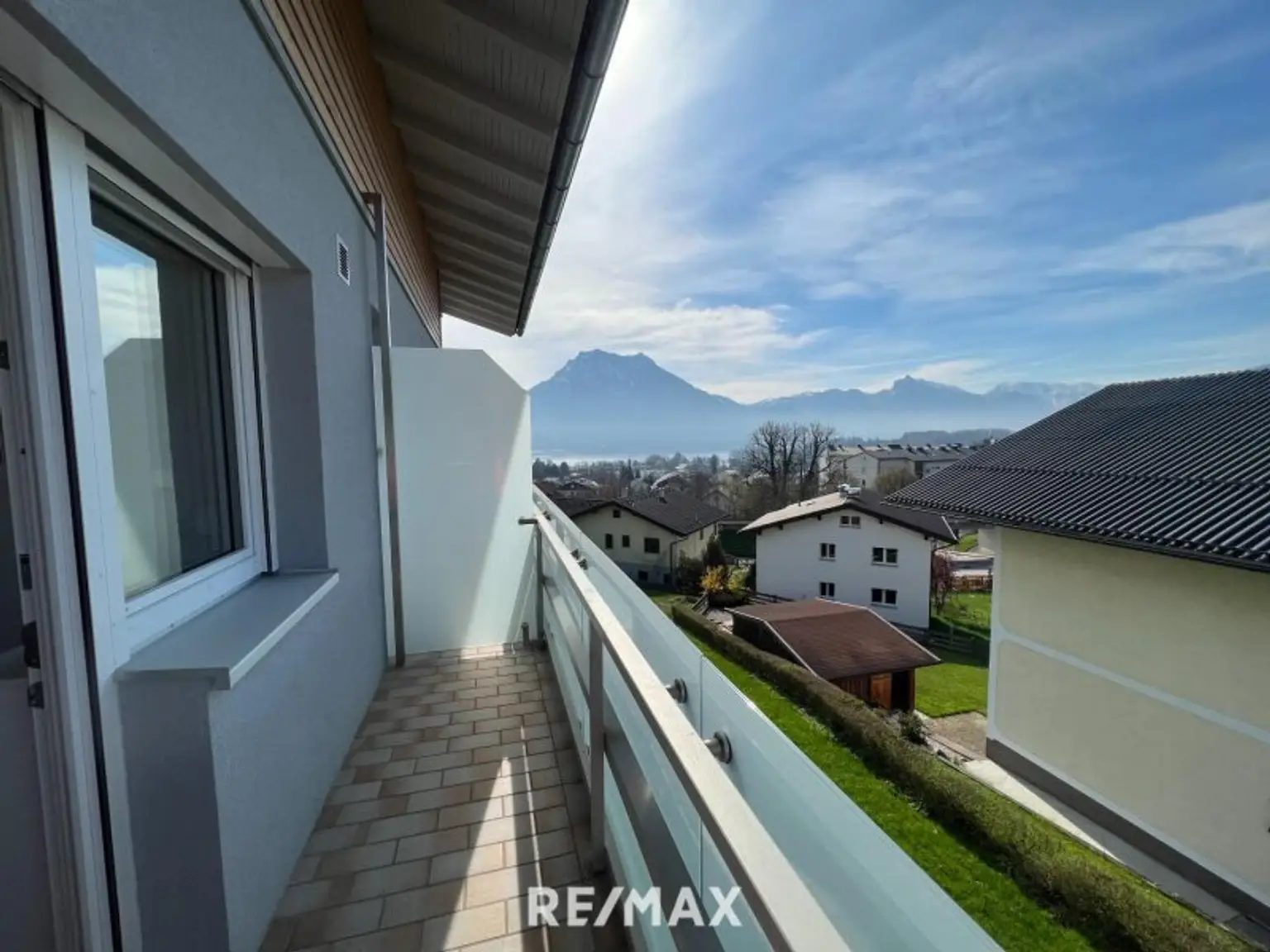 Blick vom Schlafzimmer-Balkon