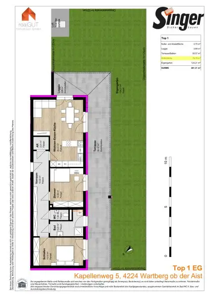 Hochwertiges Neubauprojekt in Wartberg ob der Aist mit nur 5 Wohneinheiten