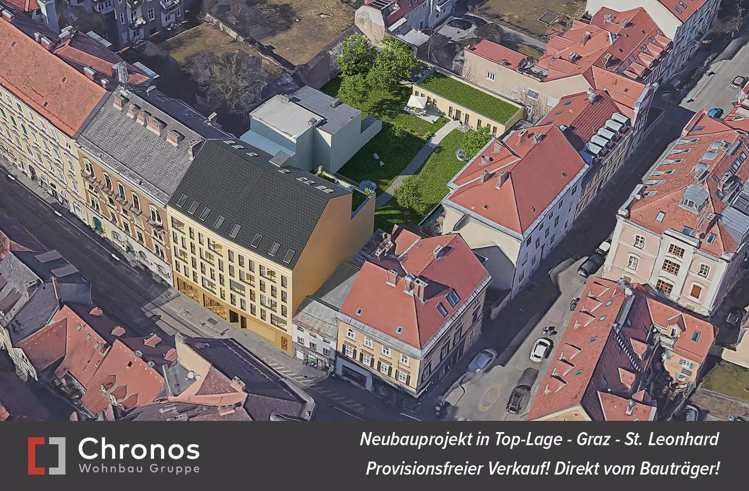 PROVISIONSFREI! Neubauprojekt 1-Zimmerwohnung direkt in der Leonhardstraße!