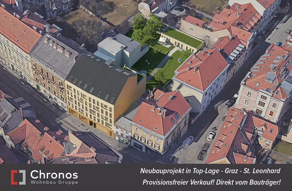 PROVISIONSFREI! Neubauprojekt 1-Zimmerwohnung direkt in der Leonhardstraße!