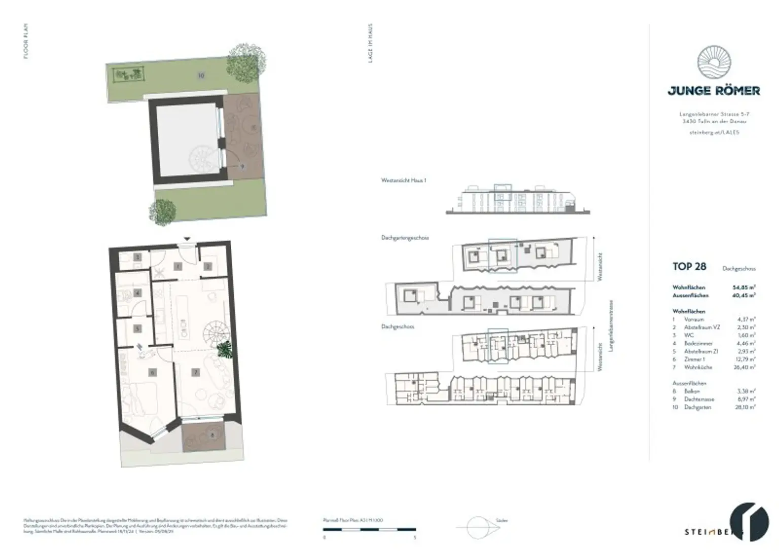 2 Zimmer Wohnung mit Dachgarten Nähe Donaulände