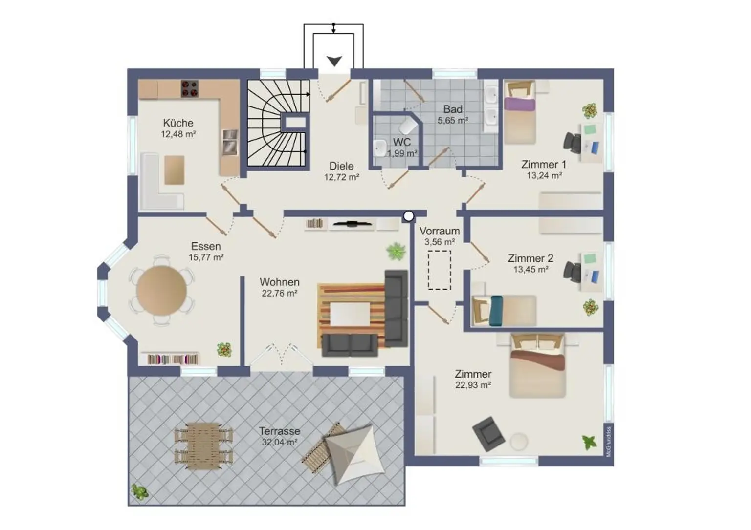 Grundriss Obergeschoß