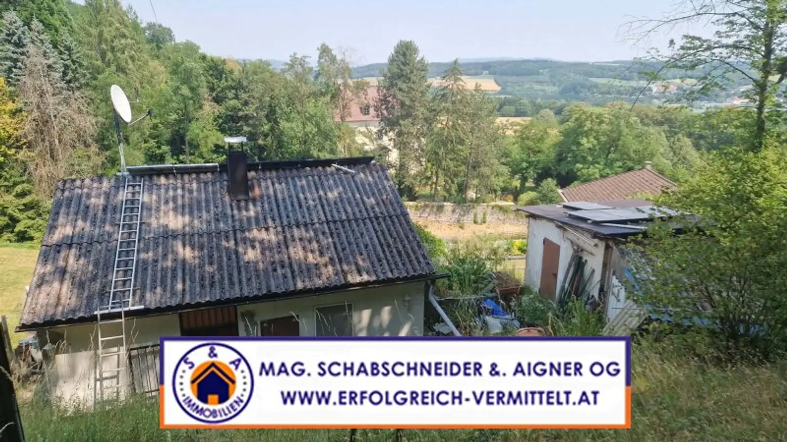 Ansicht von oberer Grundstücksgrenze