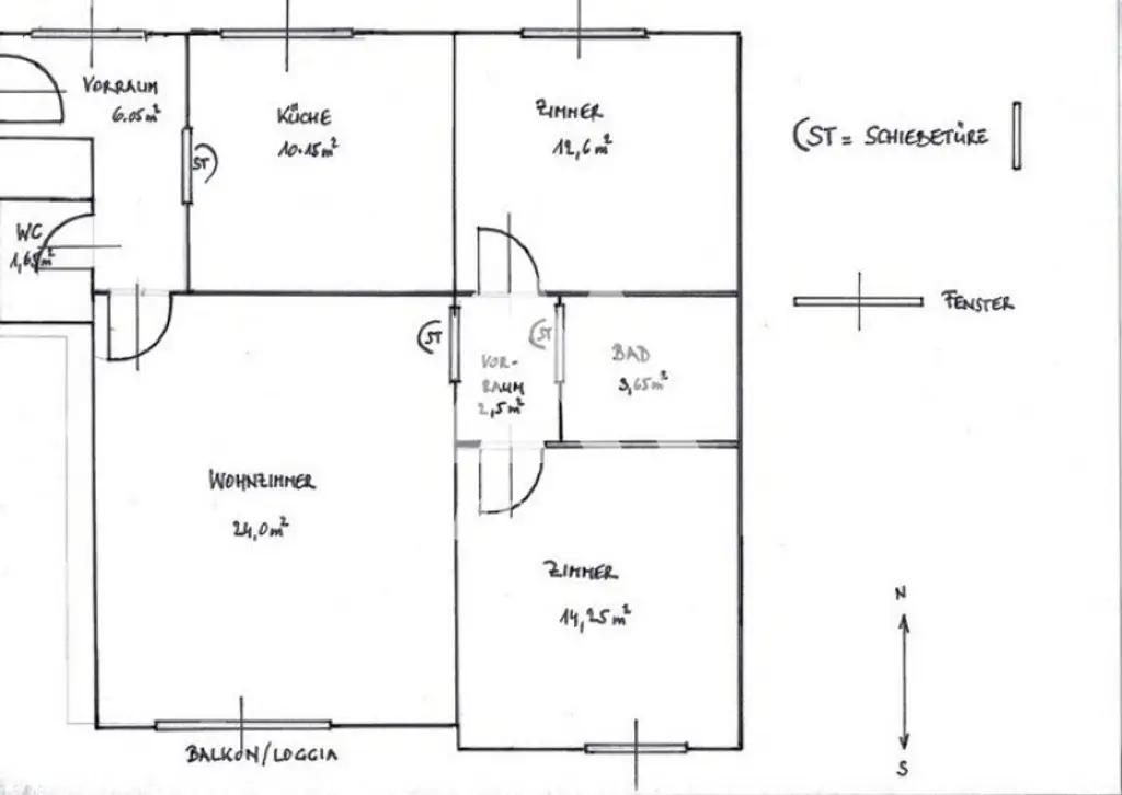Helle 3-Zimmer-Wohnung im 3. Liftstock mit schöner Loggia - Nähe Augarten & Jakominiplatz, 8010 Graz