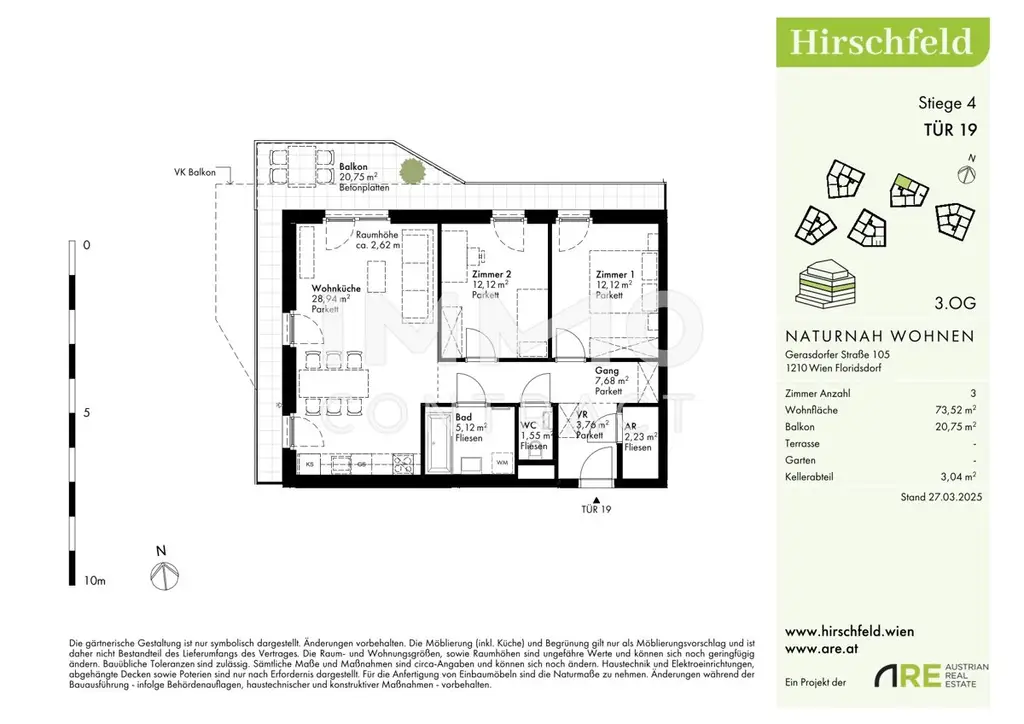 3- Zimmerwohnung in Grünlage