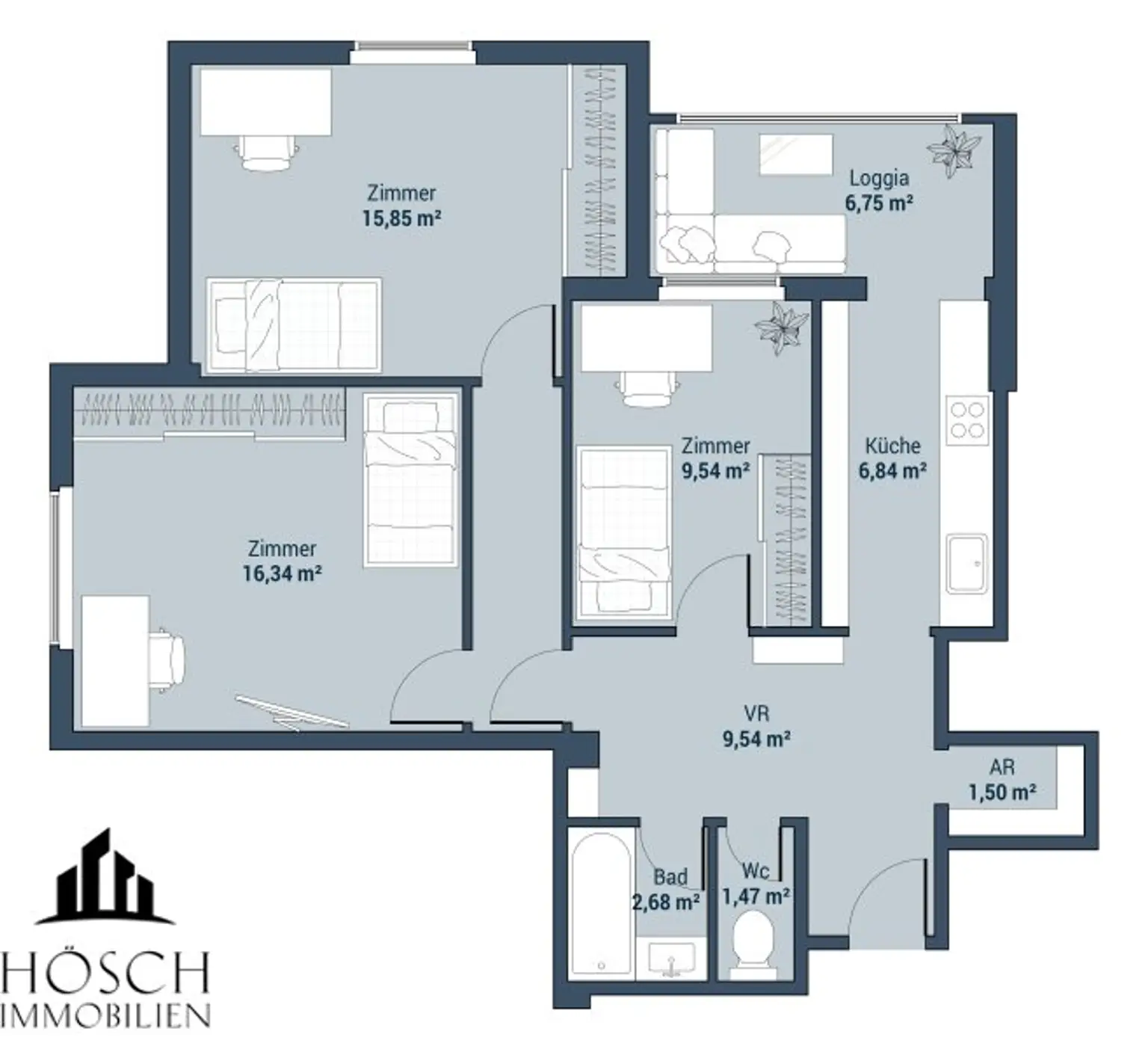 **4,6 % Nettorendite** 3er WG-HIT PROVISIONSFREI – Vollrenoviert mit Loggia und TOP Anbindung in Hernals