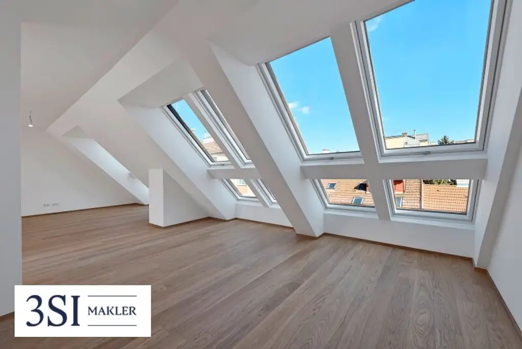 The Temptation: Erstklassige Dachgeschoßwohnung mit tollen Freiflächen Nahe Kutschkermarkt
