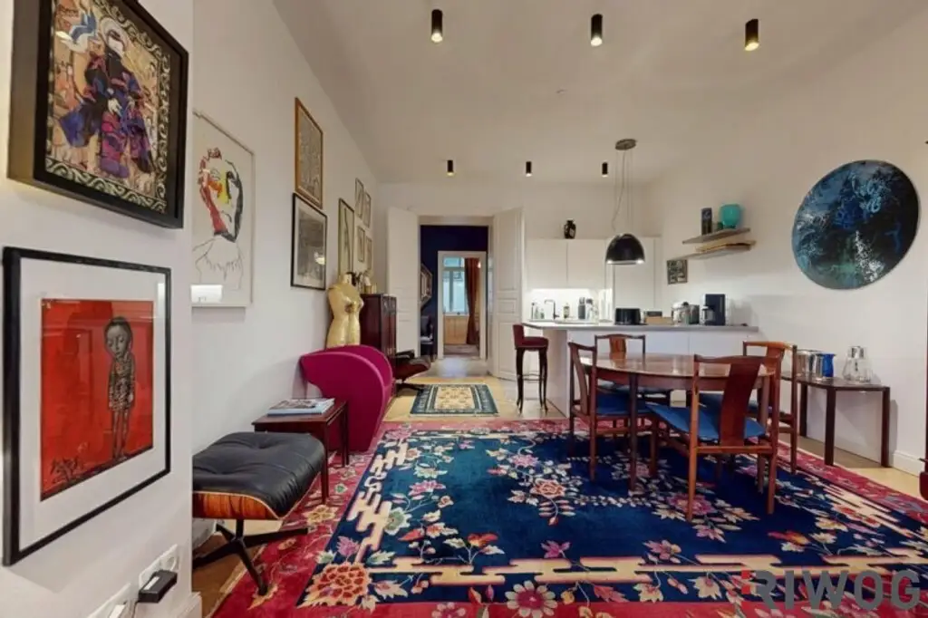 Wohnung mit touristischer Widmung nahe Schloss Schönbrunn | Prunkvolles 3-Zimmer Altbauapartment mit Loggia I 360° Rundgang