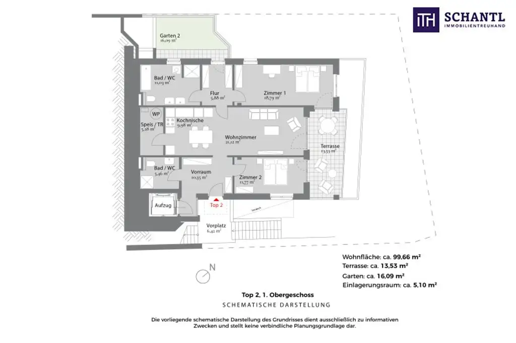 Hill Side – One Nine Six - Top 2 "Elegante Wohnung  mit Terrasse und kleinem Garten"