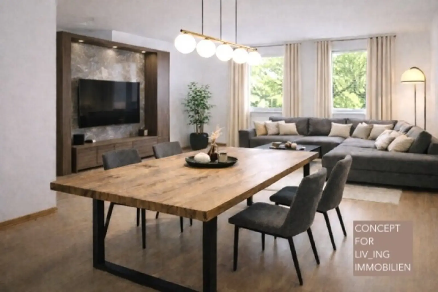 Grünblick. Südseitige 4 Zimmer-Wohnung plus Wintergarten nahe Wörthersee. Keller. Garage. WG-Eignung. Vermietet bis 03/2027.