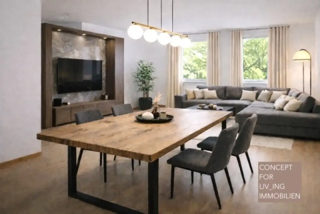 Grünblick. Südseitige 4 Zimmer-Wohnung plus Wintergarten nahe Wörthersee. Keller. Garage. WG-Eignung. Vermietet bis 03/2027.