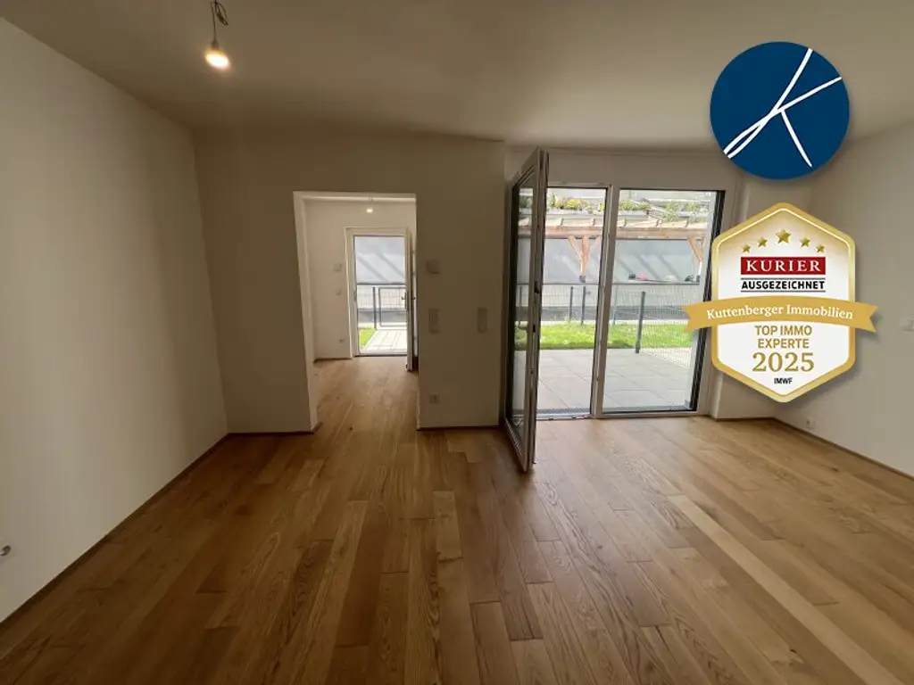Gut vermietbar für Anleger nähe U6 Erlaaer Straße: Kleines Reihenhaus als Erstbezug mit Garten und Gartenterrasse