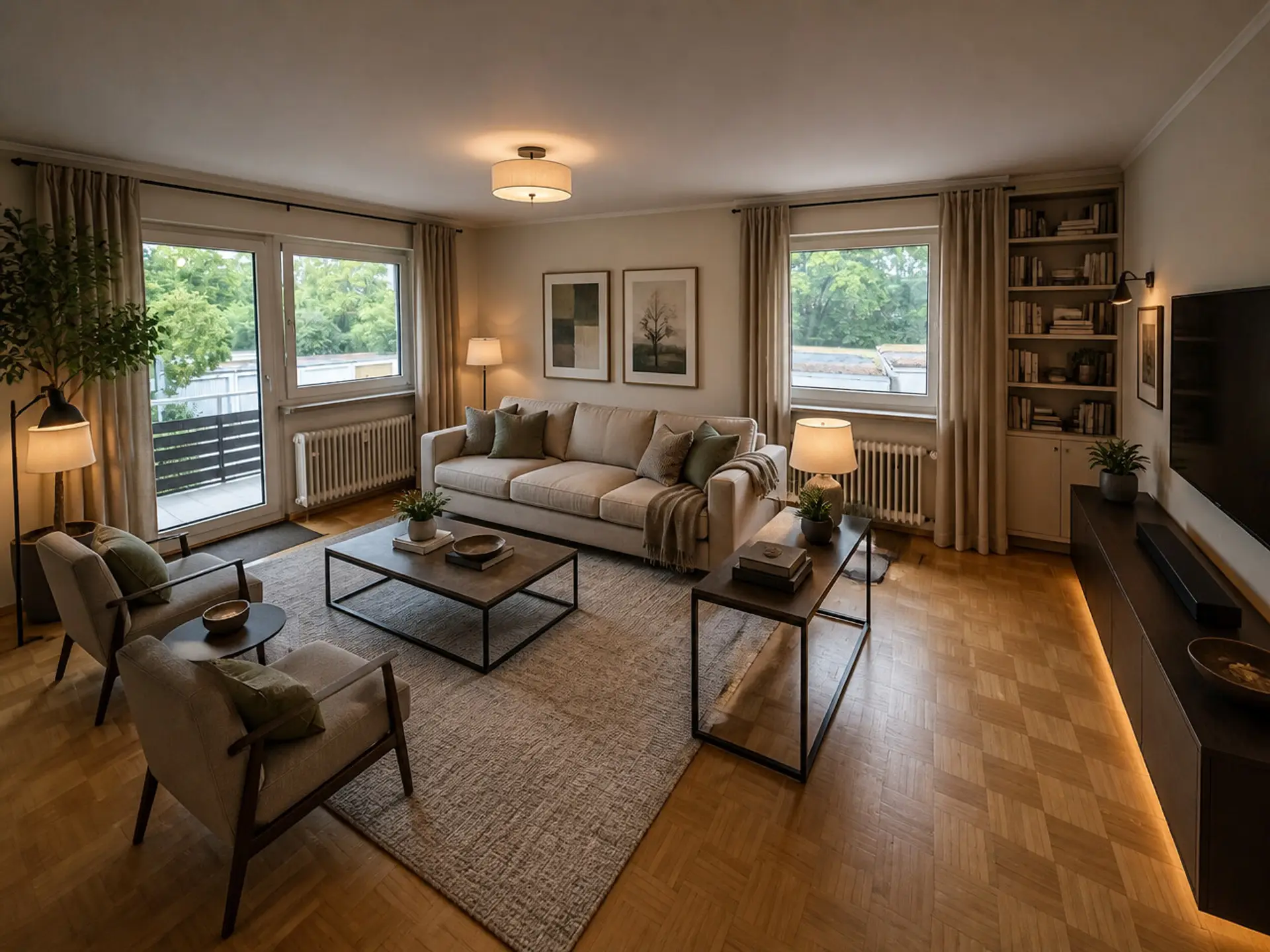 Wohzimmer möbliert