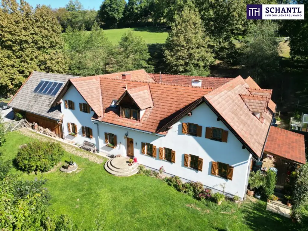SENSATIONELLES JUWEL! Exklusiver Vierkanthof im Thermenland Steiermark – Wohnen, Reiten & Leben mit Pool und Natur!