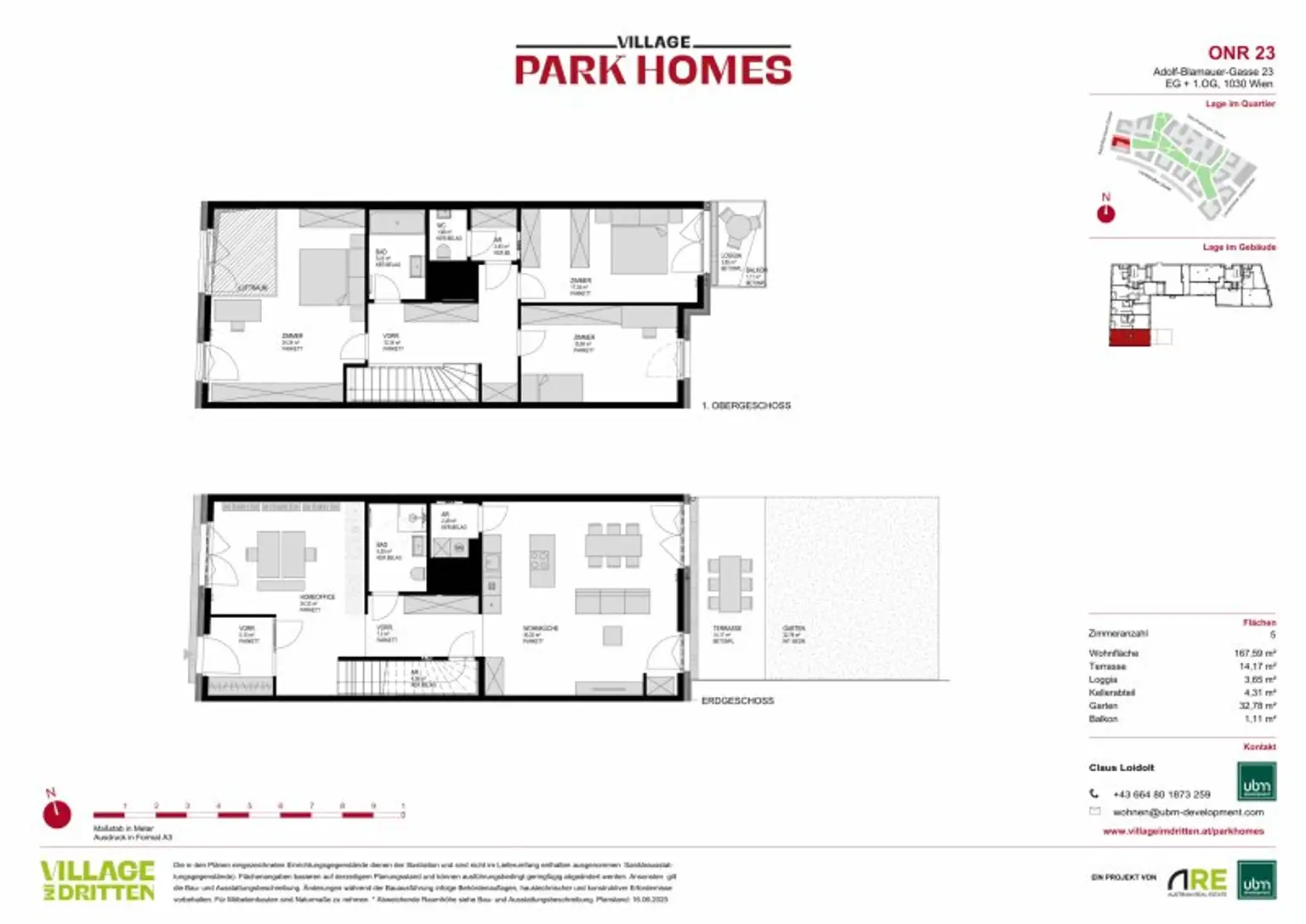 „Village im Dritten – PARK HOMES“ Provisionsfreies Maisonette-Townhouse mit Eigengarten (Erstbezug!)