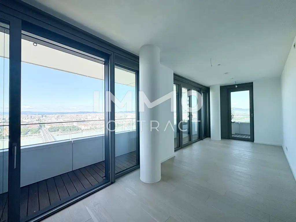 DANUBEFLATS: Stephansdom, Kahlenberg, Neue Donau - alles im Blick! Gym, Pool, Spa, Lounges, Doorman