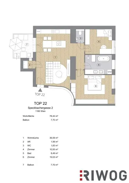 Altbau-Chic im Dachgeschoss | 3-Zimmer Balkonwohnung mit Klimaanlage und Fußbodenheizung