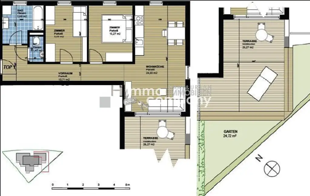 Wohnhighlight in Wattens – 3 Zimmer Terrassenwohnung mit Tiefgaragenplatz