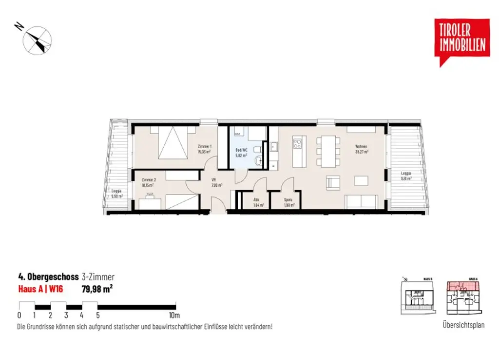 3-Zimmer-Wohnung im 4. OG, W16 provisionsfrei - Wörgl