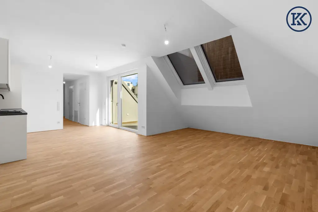 2-Zimmer-Erstbezug in Kagran – Top Lage & ca 26 m² Sonnenterrasse mit modernem Komfort!