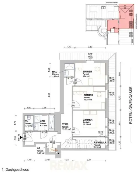 12. Eigentumswohnung 1090 Wien - Grundriss