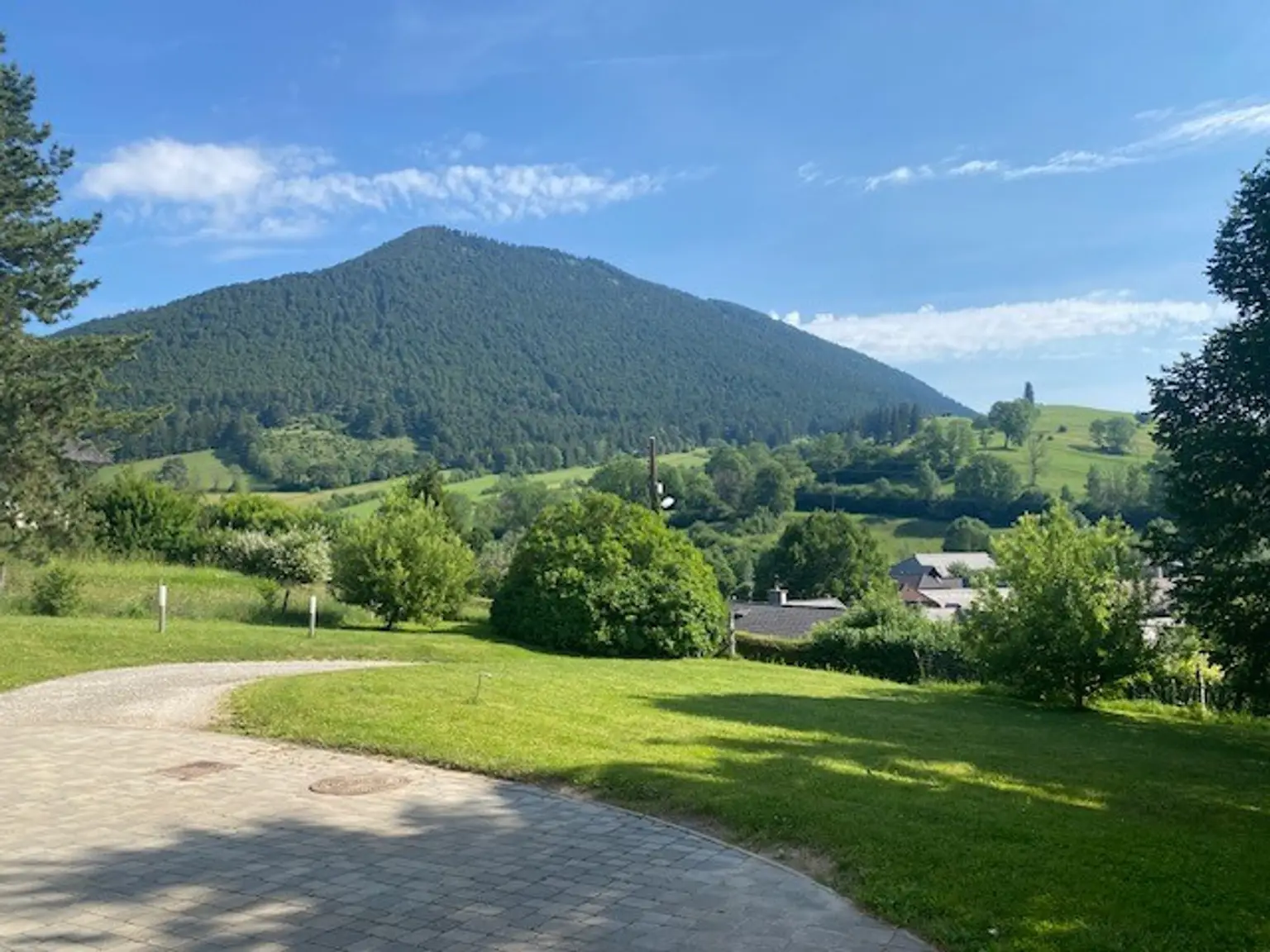 Einfamilienhaus und Gästehaus auf großem Grundstück, Pool und Schneebergblick!