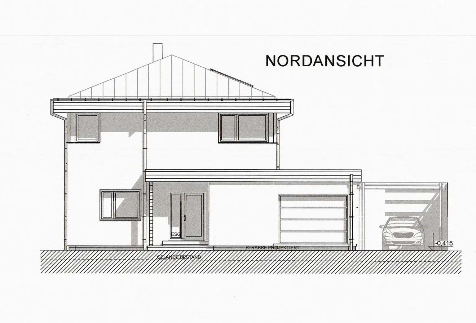 Plan Nordansicht