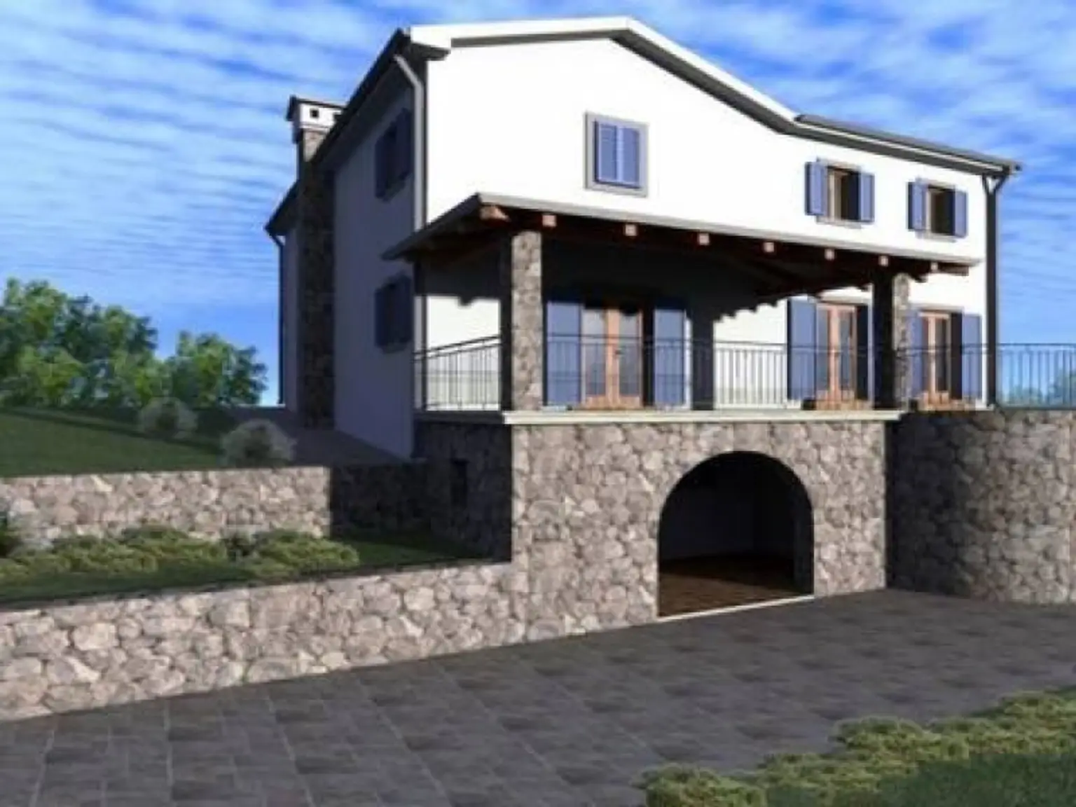 Baugrundstück mit projektiertem Haus in Matulji-Rukavac (Opatija / Kvarner Bucht / Kroatien) zu verkaufen!
