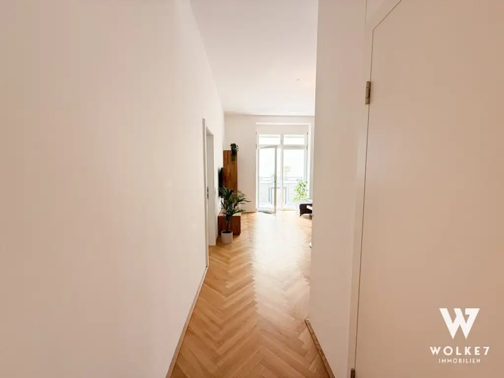 Klassischer Altbau trifft modernen Luxus – Helle kernsanierte 2-Zimmer-Wohnung mit Balkon & Tiefgarage in bester Lage von Margareten