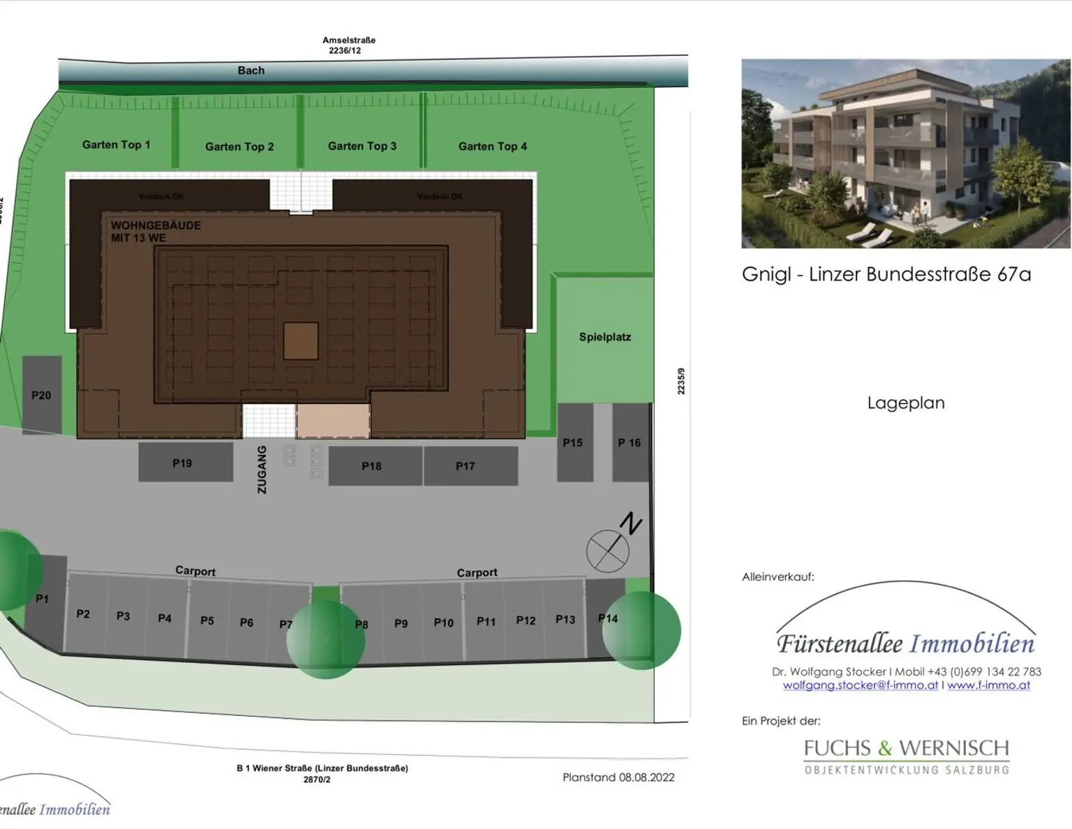 !!! NEUE WOHNBAUFÖRDERUNG !!! KAUF SALZBURG-STADT: NEUBAU/ERSTBEZUG - LINZER BUNDESSTRASSE 67: 58 m² 2-Zimmer-Gartenwohnung - mit 58 m² Eigengarten und Terrasse - Top W 2 - bezugsfertig binnen 4-6 Wochen