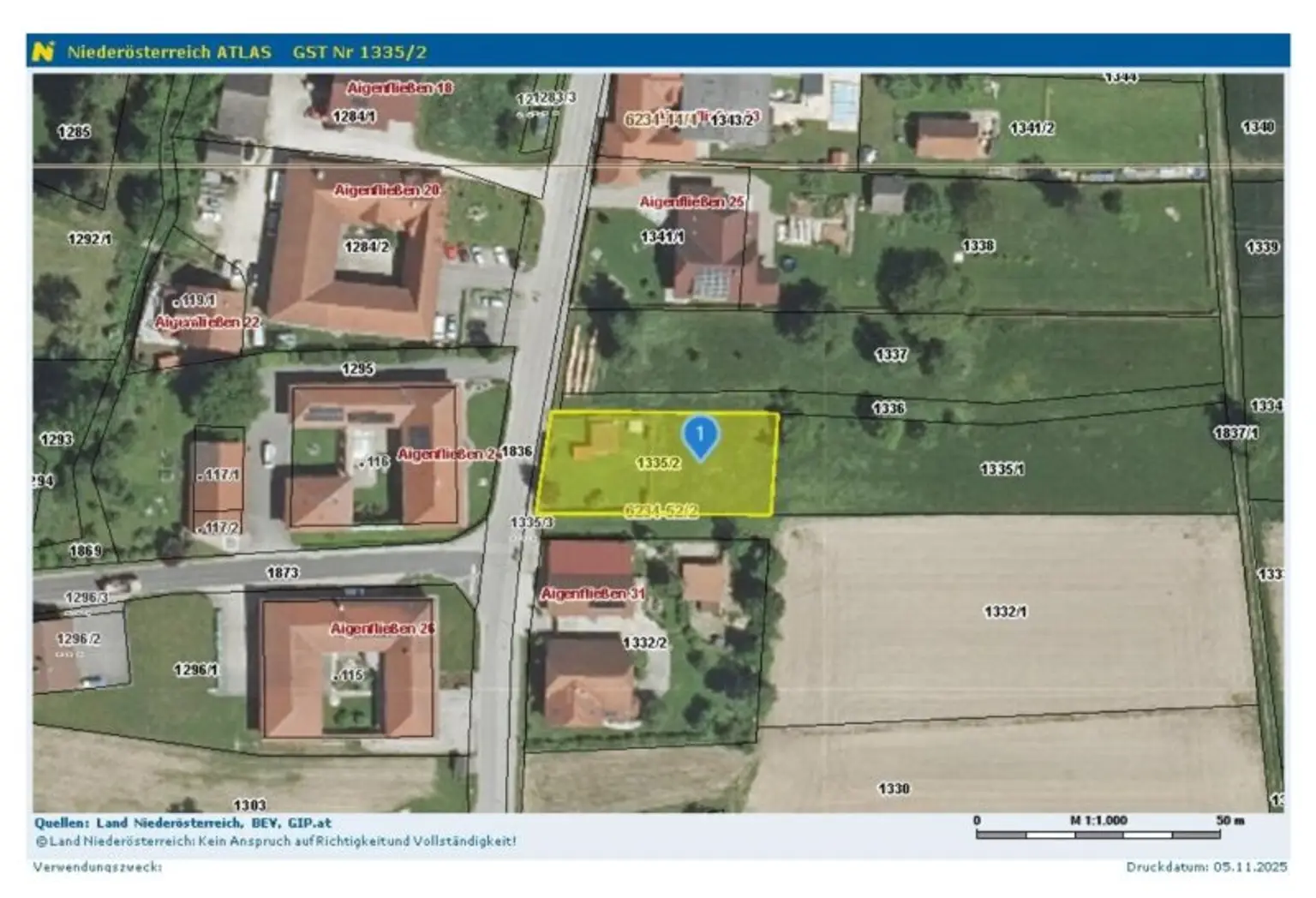 Sonniges Baugrundstück in Ernsthofen Aigenfließen