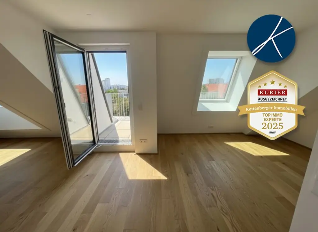 U6 Erlaaer Straße: Die perfekte „Single-Penthouse-Wohnung mit Ausblick“ im NEUBAU-ERSTBEZUG
