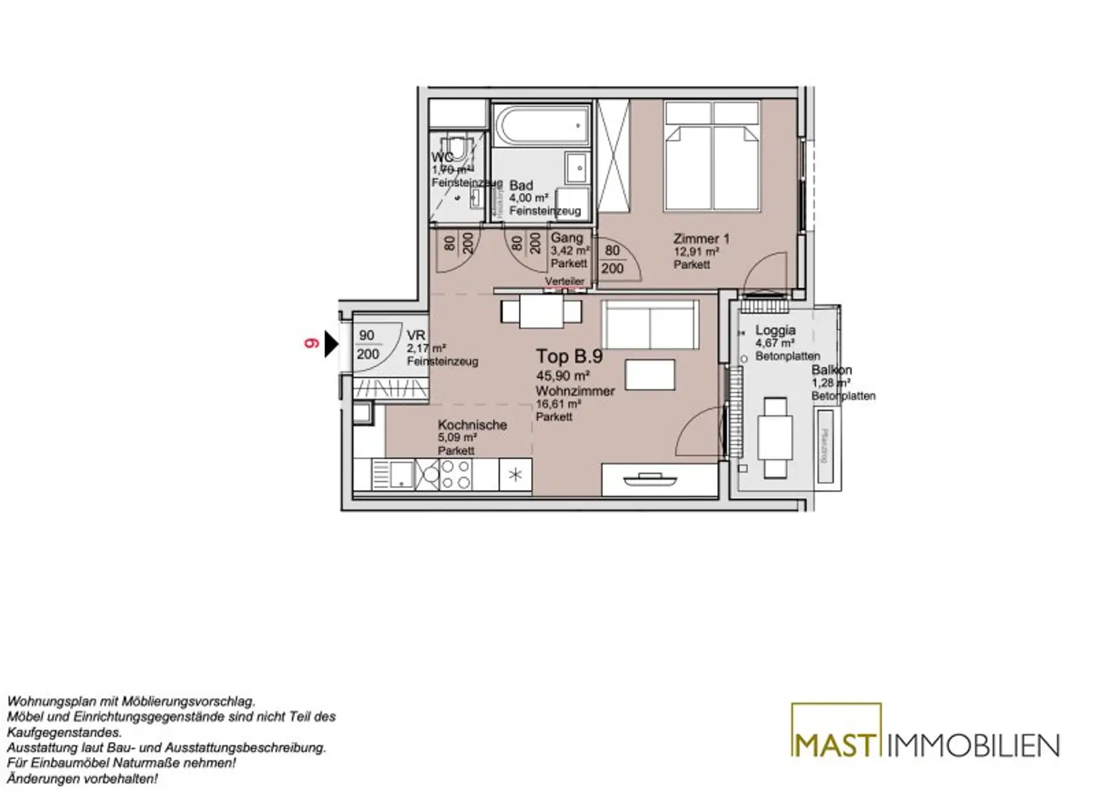 *Ende 2026* Provisionsfreie 2-Zimmer Wohnung mit Loggia!