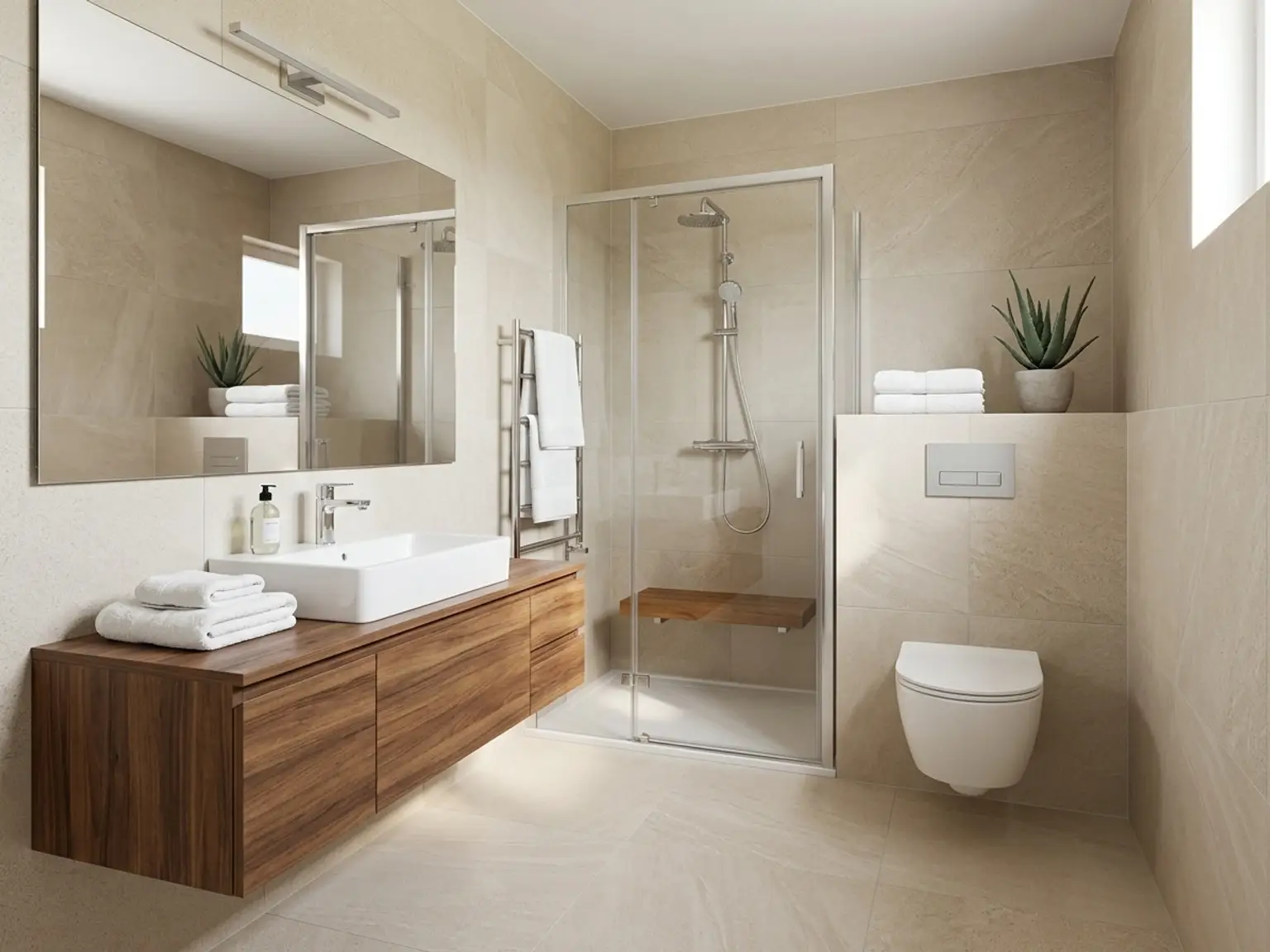 Badezimmer Erdgeschoss ( Einrichtung Vorschlag mit KI)