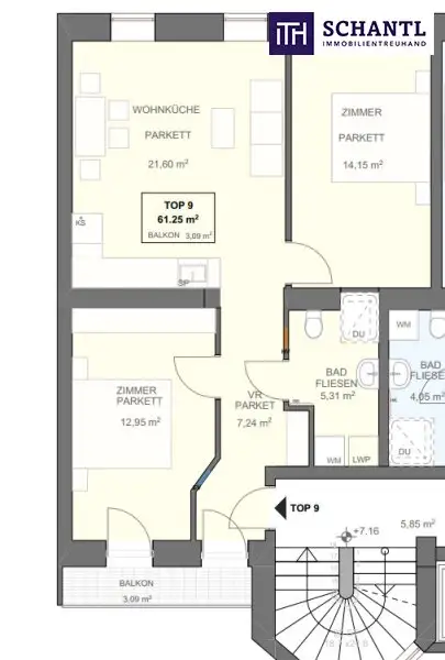 VERKAUFSSTART! Altbau-Charme trifft nachhaltigen Wohnkomfort: 3-Zimmer-Wohnung mit hochwertiger Ausstattung, Innenhofbalkon & Luftwärmepumpe– in einem generalsanierten Altbauhaus