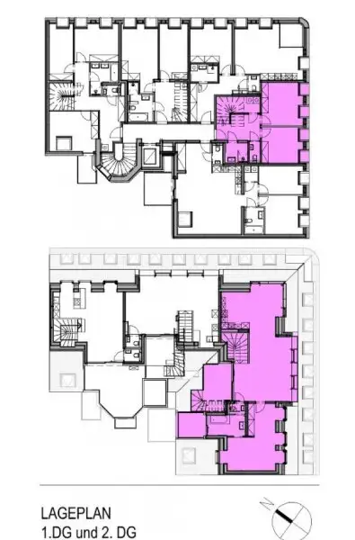 ERSTBEZUG ! Exklusives 148 m² Dachwohnung mit 3 Terrassen in generalsaniertem Gebäude (Top 21)
