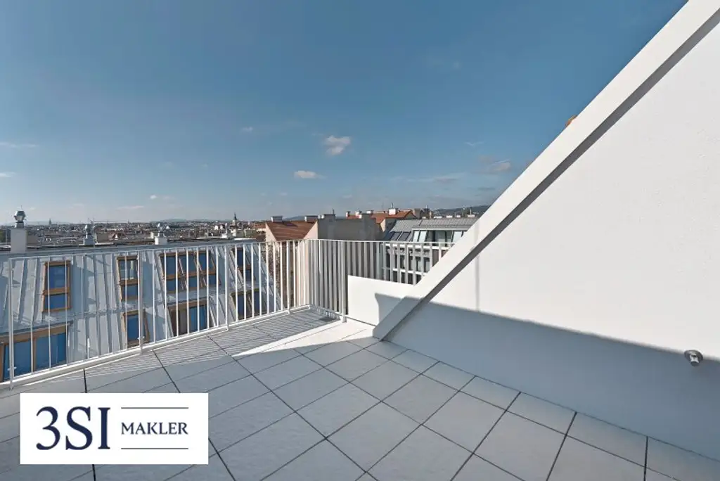 The Temptation: Erstklassige Dachgeschoßwohnung mit tollen Freiflächen Nahe Kutschkermarkt