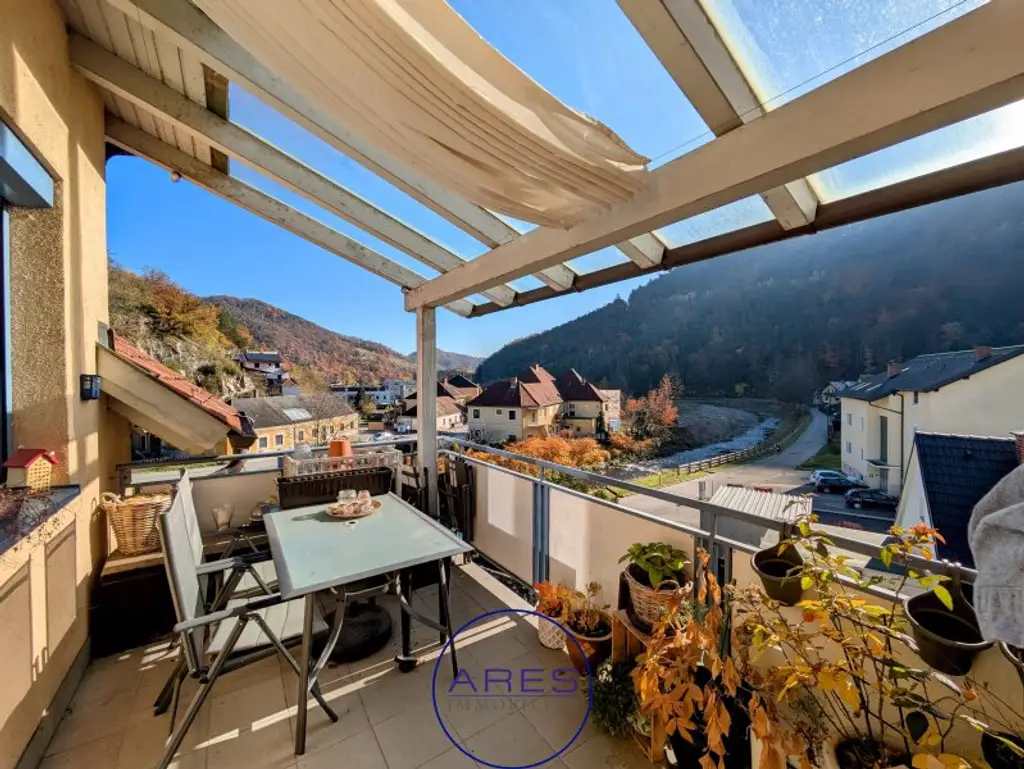 Sonnige Terrassenwohnung am Kremsfluss