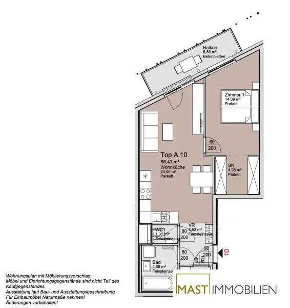 *Bezugsbereit Ende 2026* Großzügige 2-Zimmer Wohnung mit Balkon unweit der Alten Donau!