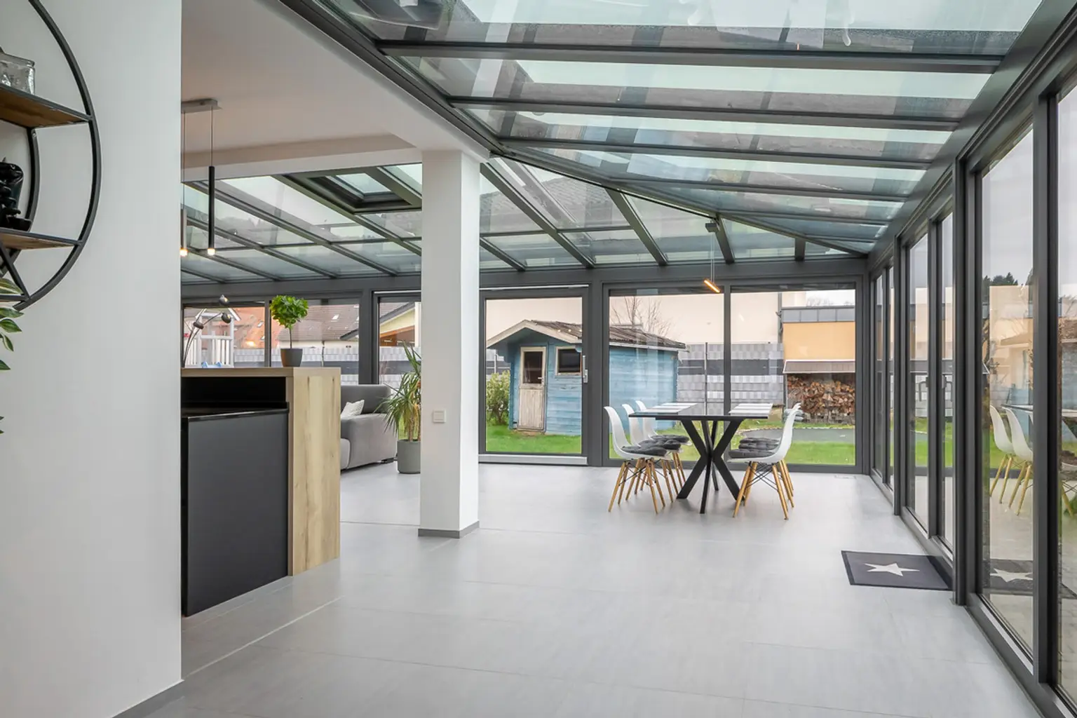 Der Blick auf den Essplatz