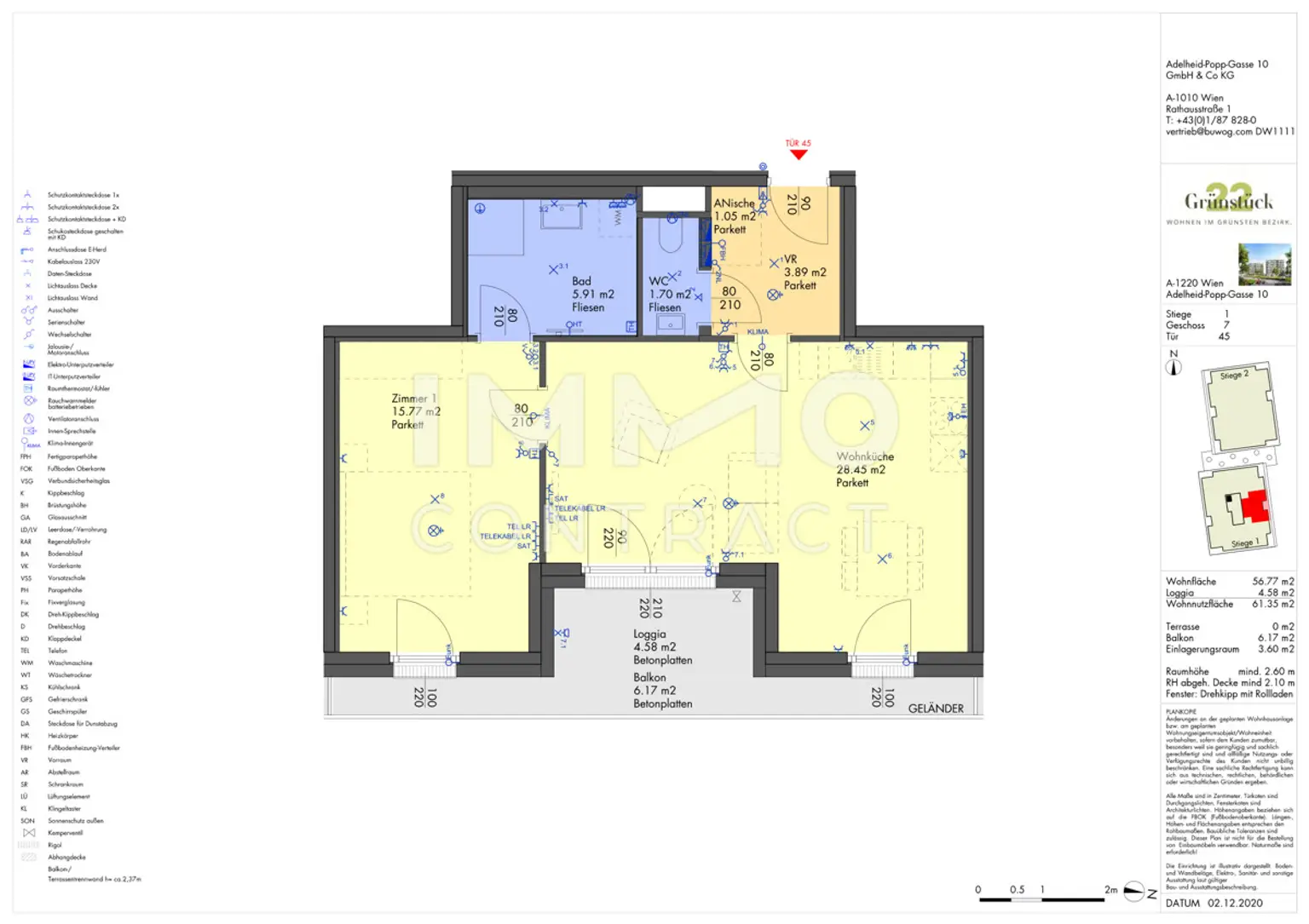 Naturnahes Wohnen in Ruhelage! 2 - Zimmerwohnung mit Balkon und Loggia.